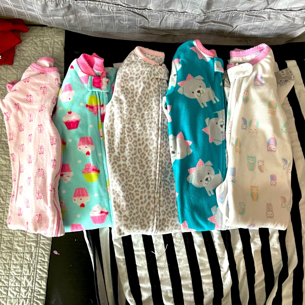 5 Zip Up Onsie Jammies 18m